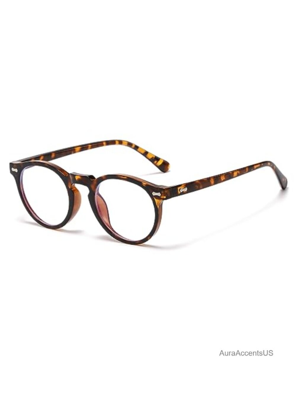 Round Blue Light Blocking Glasses Retro Circle Frame Computer Eyeglasses Anti
